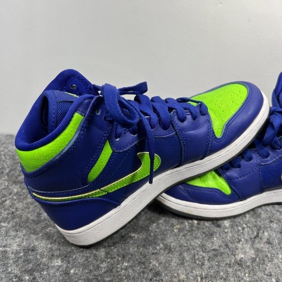 Nike Air Jordan 1 Retro High PS Kids Concord Electric Green Blue 705300-407 4.5Y - Picture 10 of 16